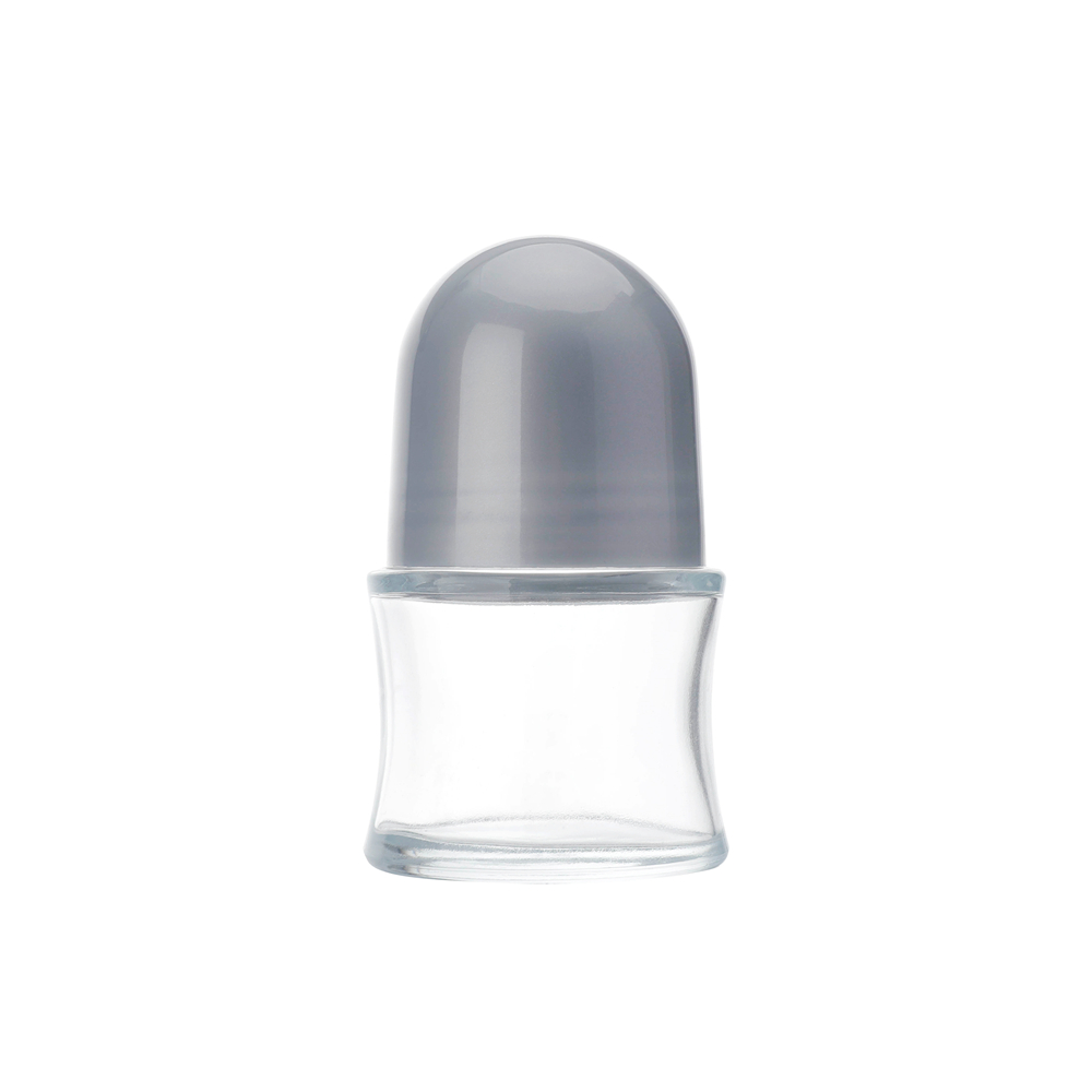 Rotolo di profumo vuoto da 50 ml con logo serigrafato su bottiglia di vetro con rotolo deo personalizzato su bottiglia di vetro