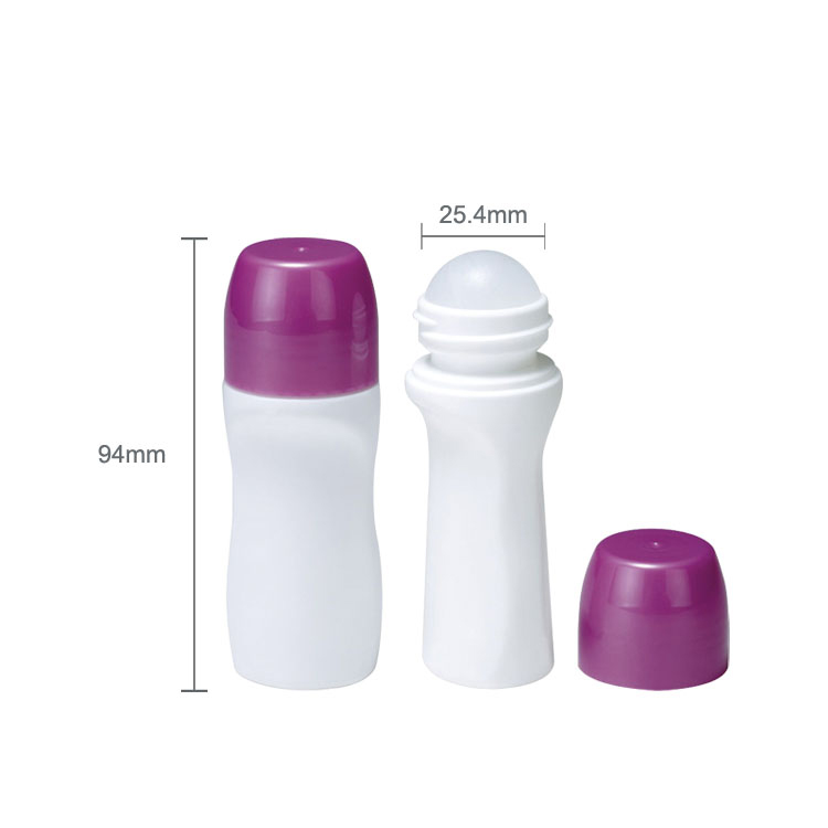 Bottiglia di deodorante vuota roll-on in plastica di produzione professionale, bottiglia di deodorante vuota cosmetica fantasia da 30 ml