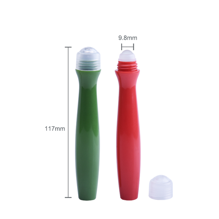 Applicatore per crema per gli occhi di lusso Flacone roll-on da 15 ml, flacone roll-on in plastica per essenza per imballaggi per la cura della pelle, flaconi roller essenziali